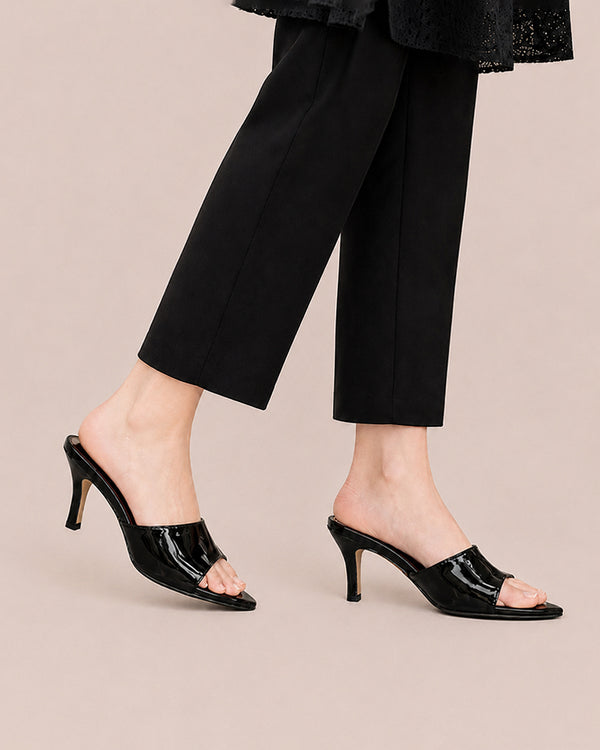 Luxury Black Pointy Heels